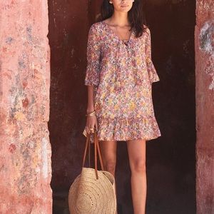 NWOT Sezane Andrew Dress Sz 36 S 4 Ruffles Lace